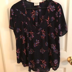 Flowy Floral Short Sleeve Top